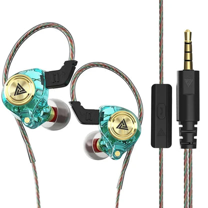 QKZ AK3 Wired Earphones with Mic – HiFi Bass Gaming Headset