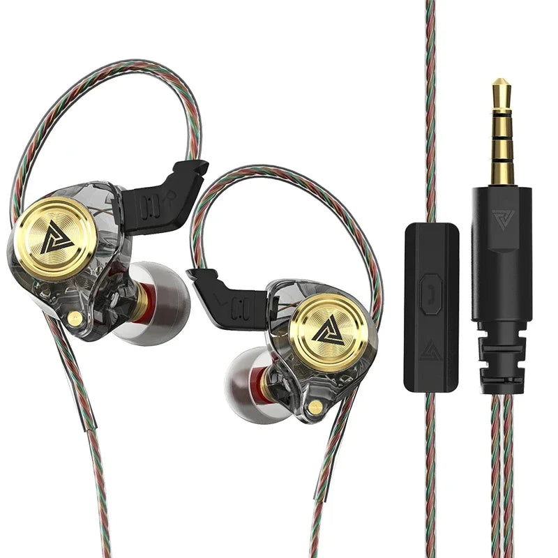 QKZ AK3 Wired Earphones with Mic – HiFi Bass Gaming Headset